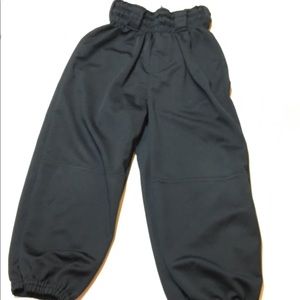 Wilson Youth Baseball Pull-up Pants Black Sport Athletic Bottoms Pant XS